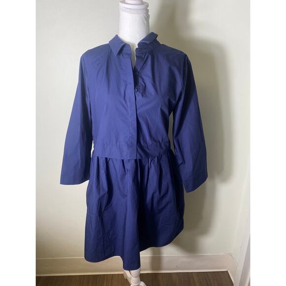 English Factory Blue Mini Dress - Picture 1 of 5